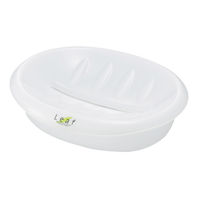 INOMATA PLASTIC SOAP TRAY LEAF NATURAL
