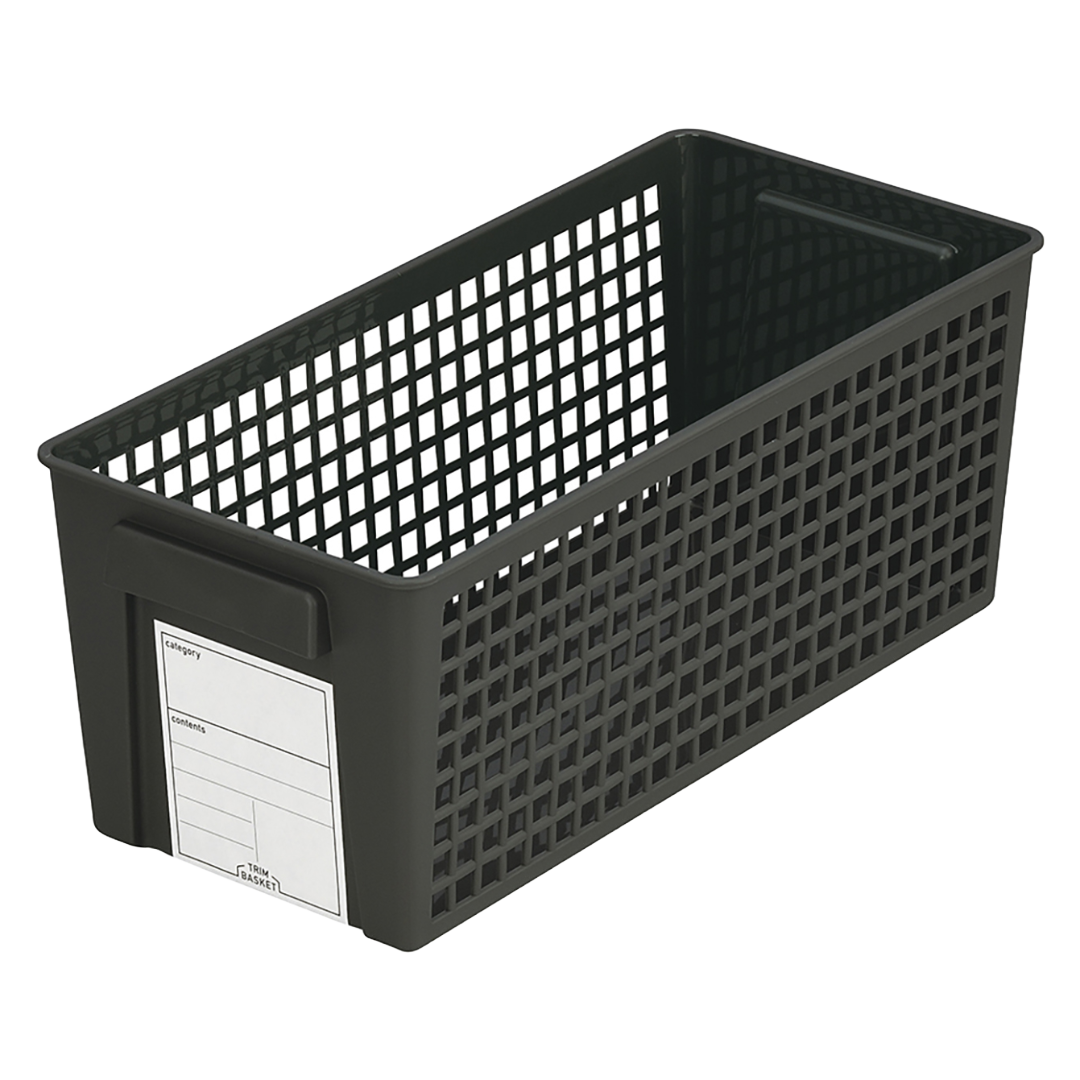 INOMATA TRIM BASKET SLIM BLACK 13.0×28.7×11.5CM