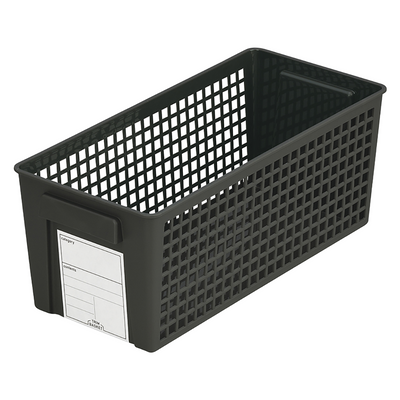INOMATA TRIM BASKET SLIM BLACK 13.0×28.7×11.5CM