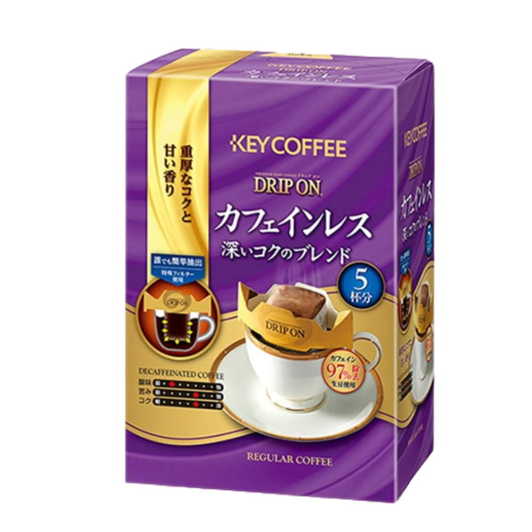 KEY COFFEE INST DRIP ON CAFFEINLESS 5P 92G