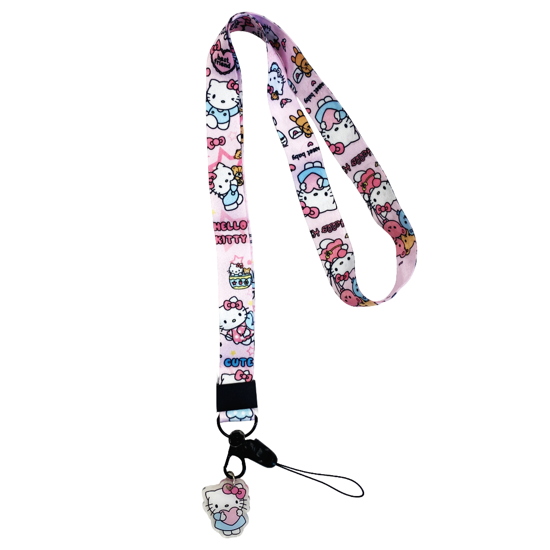 STRAP LANYARD WITH CHARM  HELLO KITTY & TINY CHUM