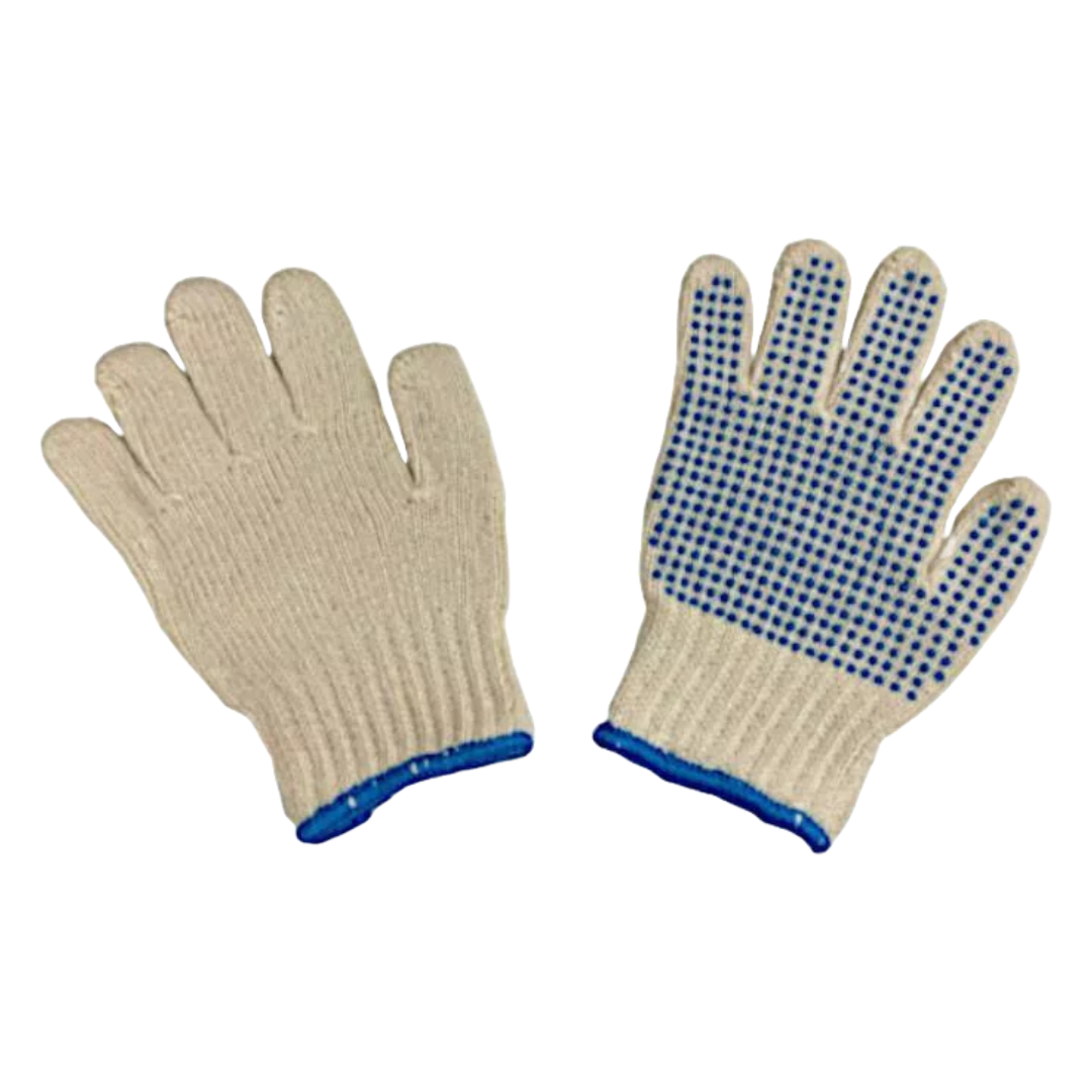 COTTON WORK GLOVES FOR KIDS WITH ANTI SLIP DOTTING