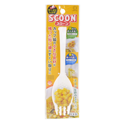 KOKUBO SCOON PERFPRATED RAMEN SPOON WHITE