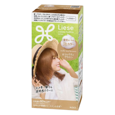 KAO LIESE CREAMY BUBBLE COLOR  MILK TEA BROWN