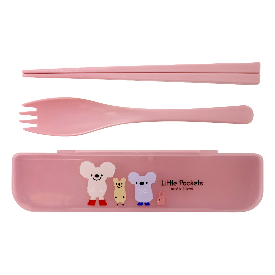 KOKUBO LITTLE POCKETS CUTLERY SET PINK