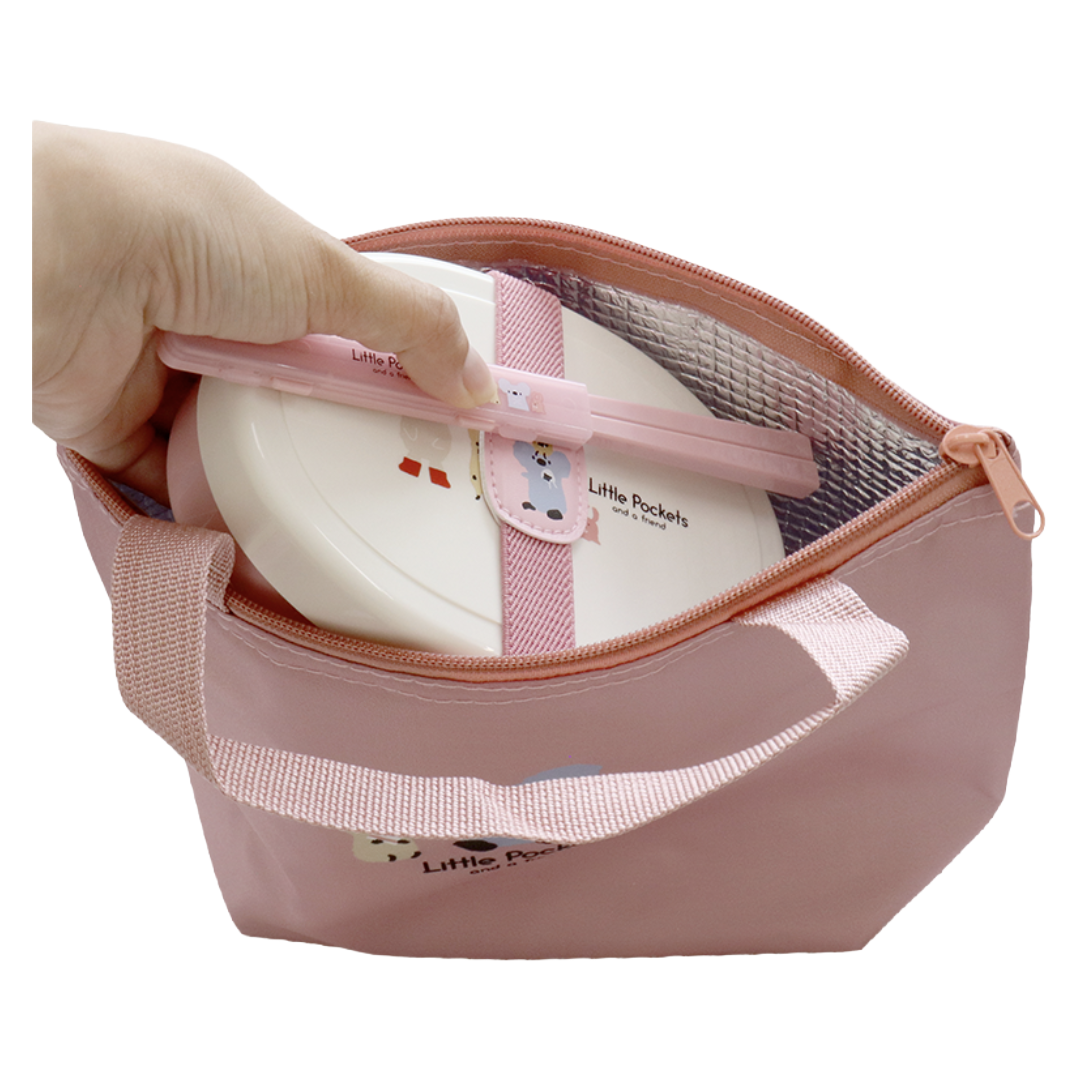 KOKUBO LITTLE POCKETS LUNCH BAG PINK