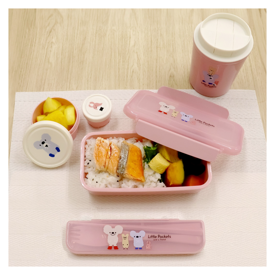 KOKUBO LITTLE POCKETS  LUNCH BOX PINK 500ML