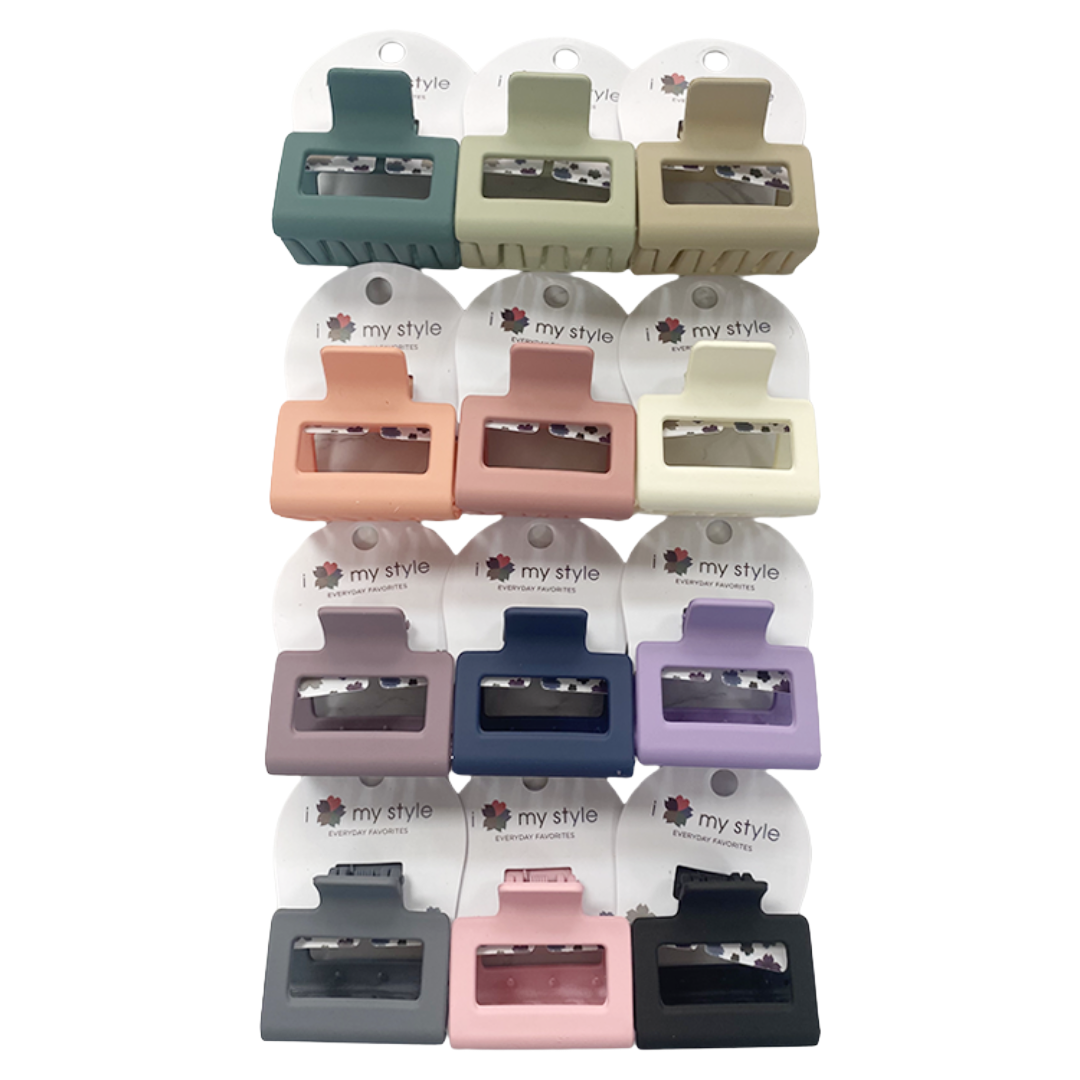 HAIR ACC MATTE COLORFUL HAIR CLAW CLIP