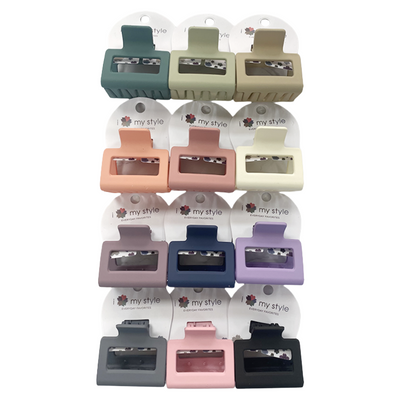 HAIR ACC MATTE COLORFUL HAIR CLAW CLIP