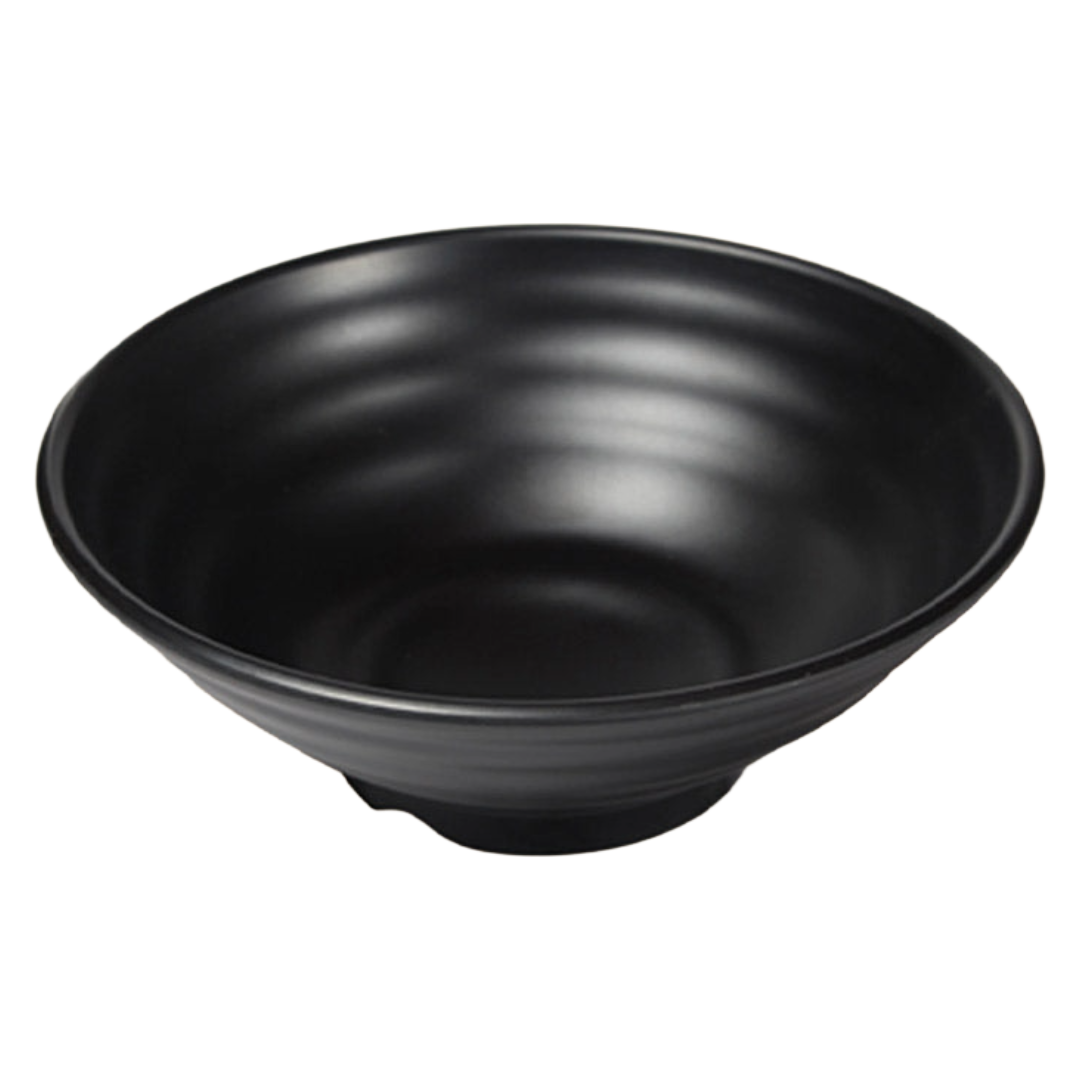 MELAMINE BLACK RAMEN BOWL 7.8"