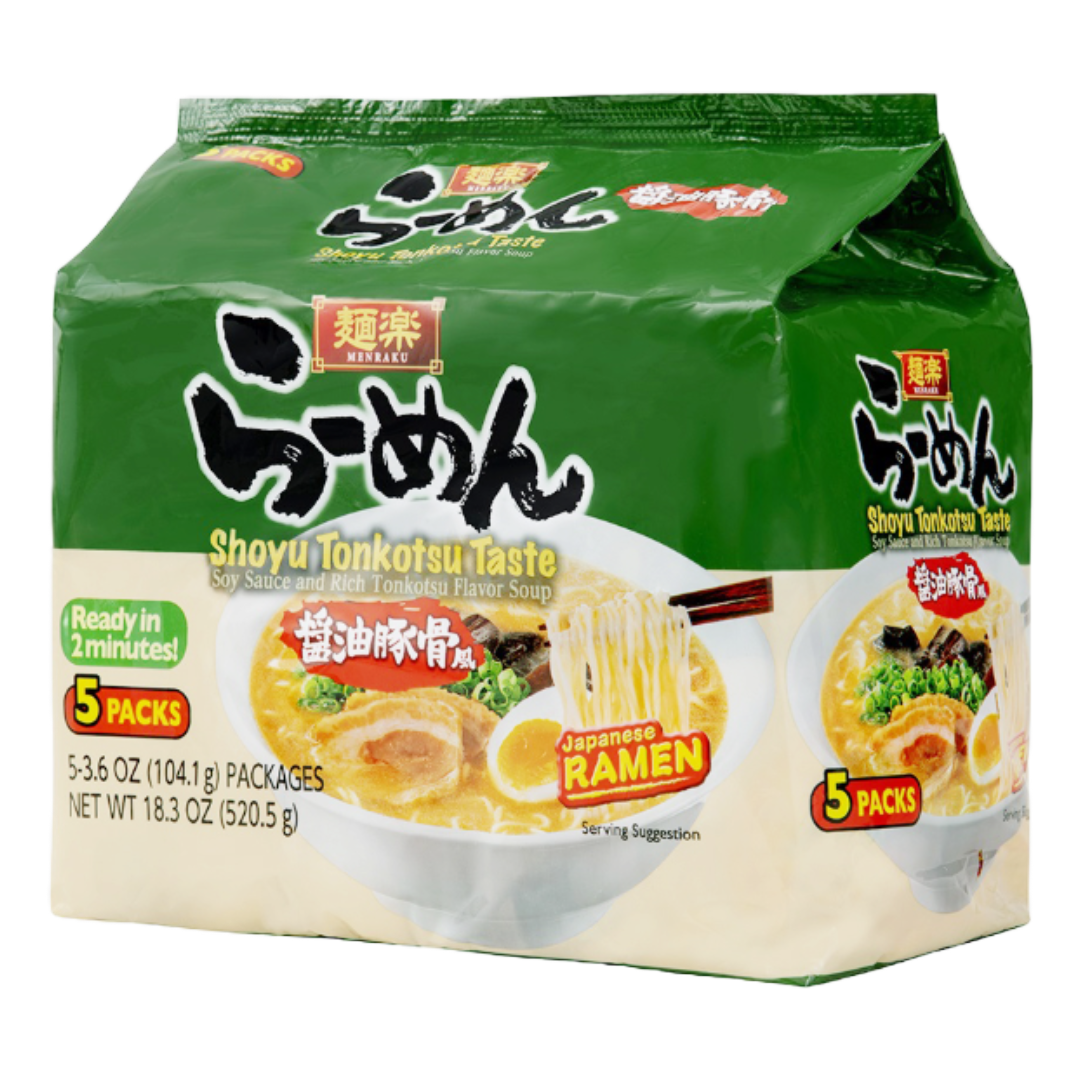 HIKARI MENRAKU RAMEN SHOYU TONKOTSU 5P