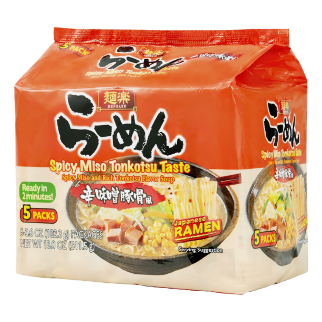 HIKARI MENRAKU RAMEN SPICY MISO TONKOTSU 5P
