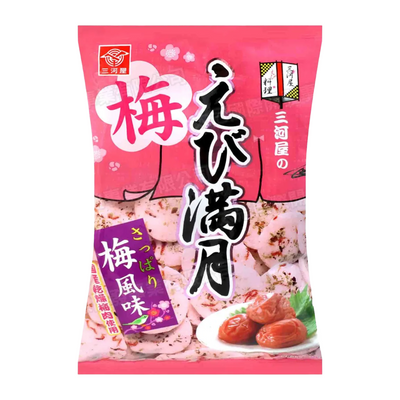 MIKAWAYA EBI MANGETSU UME SHRIMP RICE CRAKER 68G
