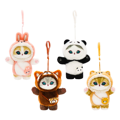 MOFUSAND STUFFED TOY KEY HOLDER ANIMAL 9CM