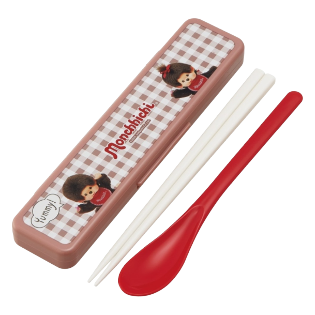 SKATER MONCHHICHI CHOPSTICKS SPOON SET