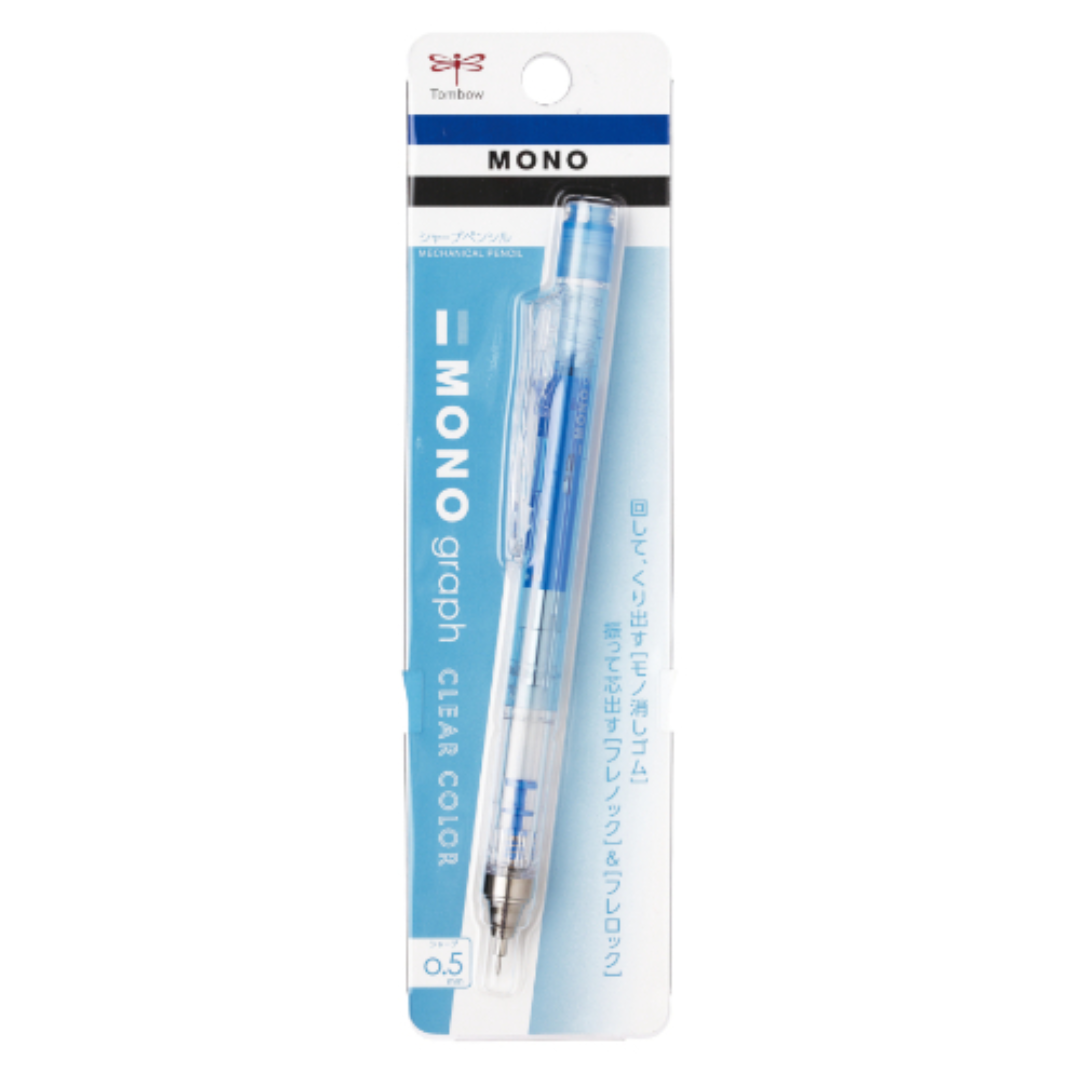 MONO GRAPH MECHANICAL PENCIL 0.5MM CLEAR BLUE