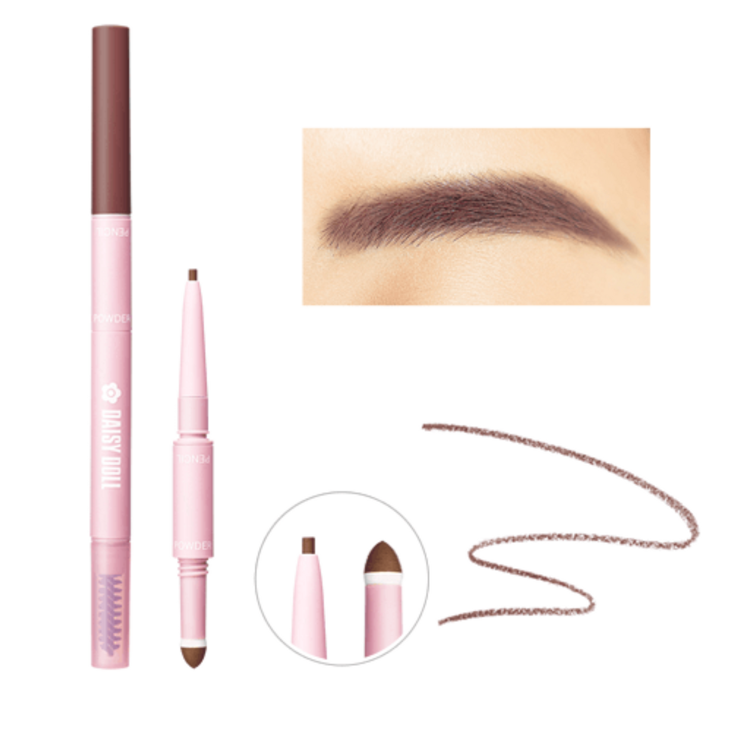 DAISY DOLL BROW LINER BR-03 PINK BROWN