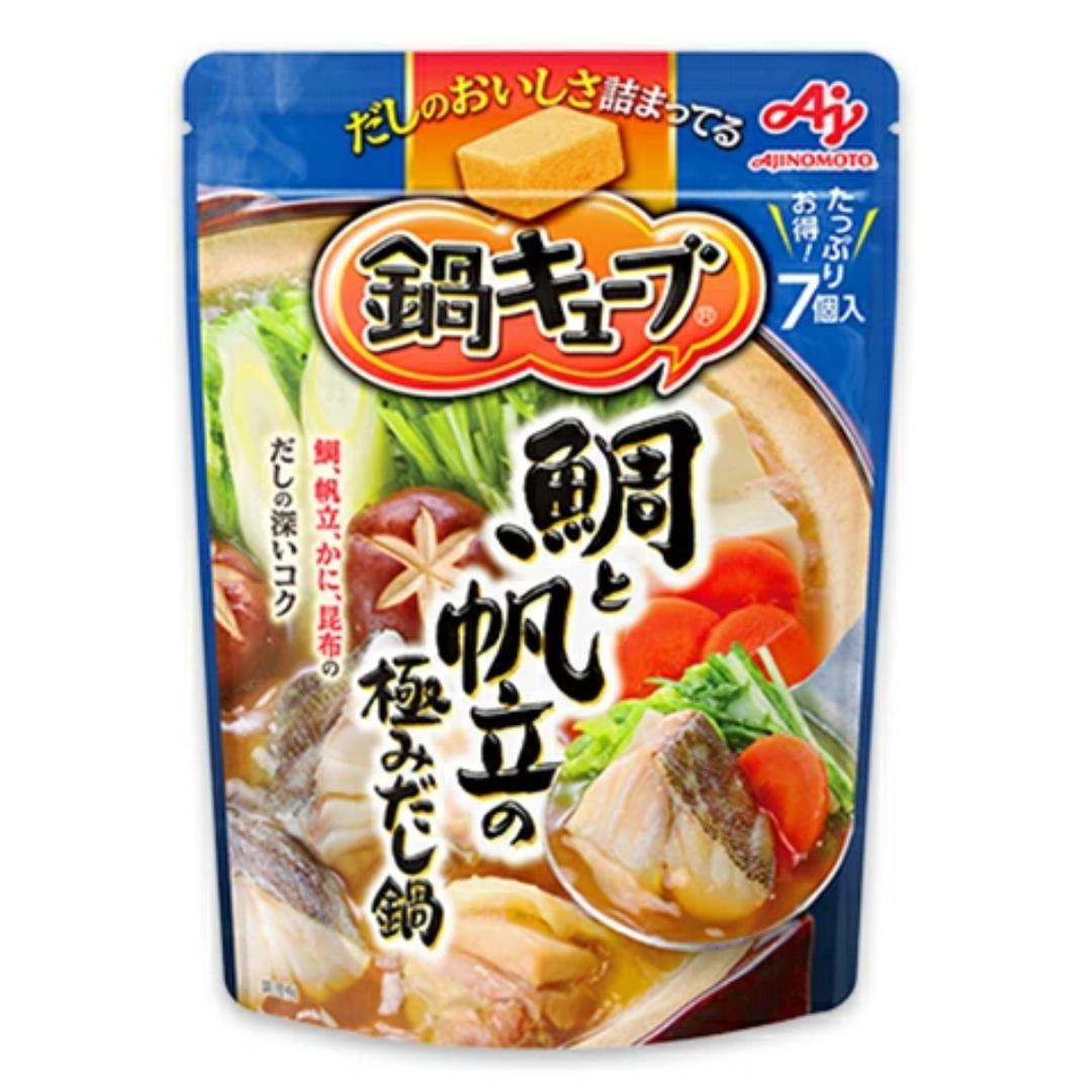 AJINOMOTO NABE CUBE SEA BREAM AND SCALLOP 7P