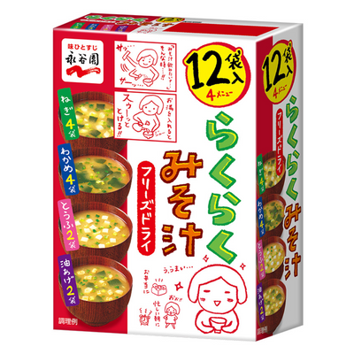 NAGATANI RAKURAKU FREEZE DRY MISO SOUP 12P