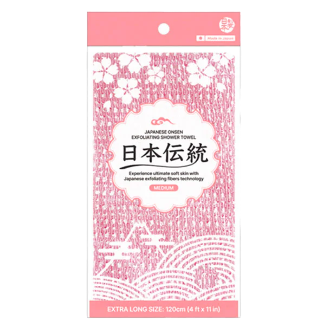 JAPANESE ONSEN EXFOLIATING SHOWER TOWEL MEDIUM