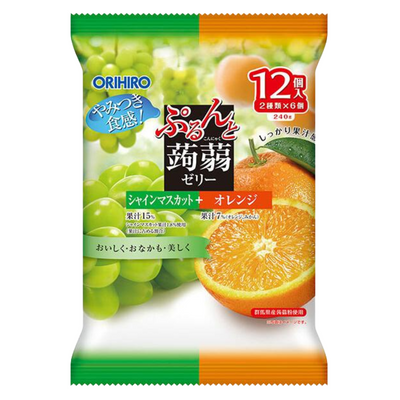 ORIHIRO KONJAC JELLY SHINE MUSCAT+ORFANGE 12PC