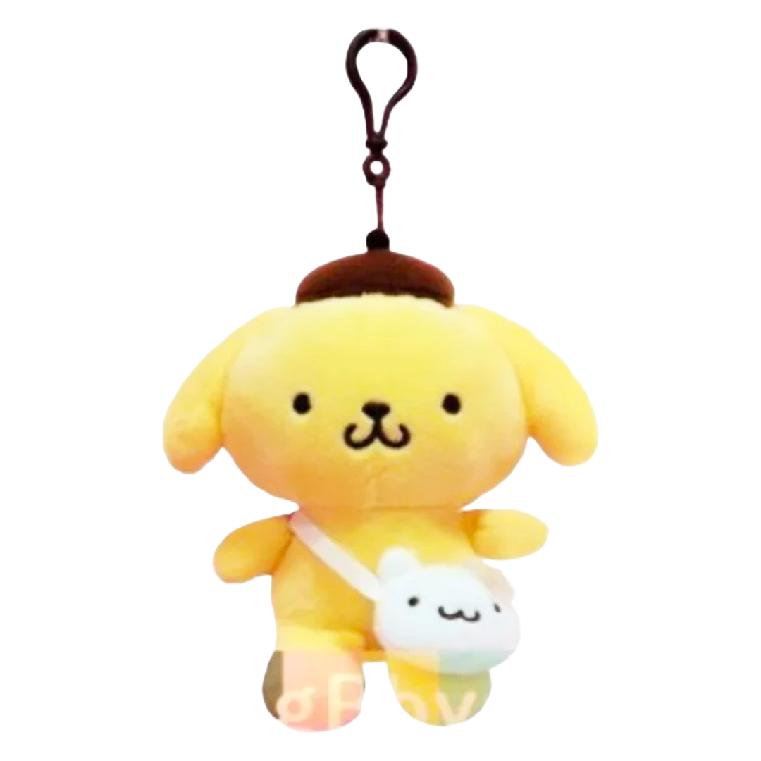 SANRIO KEY HOLDER POMPOMPURIN FRIENDS BAG 13CM