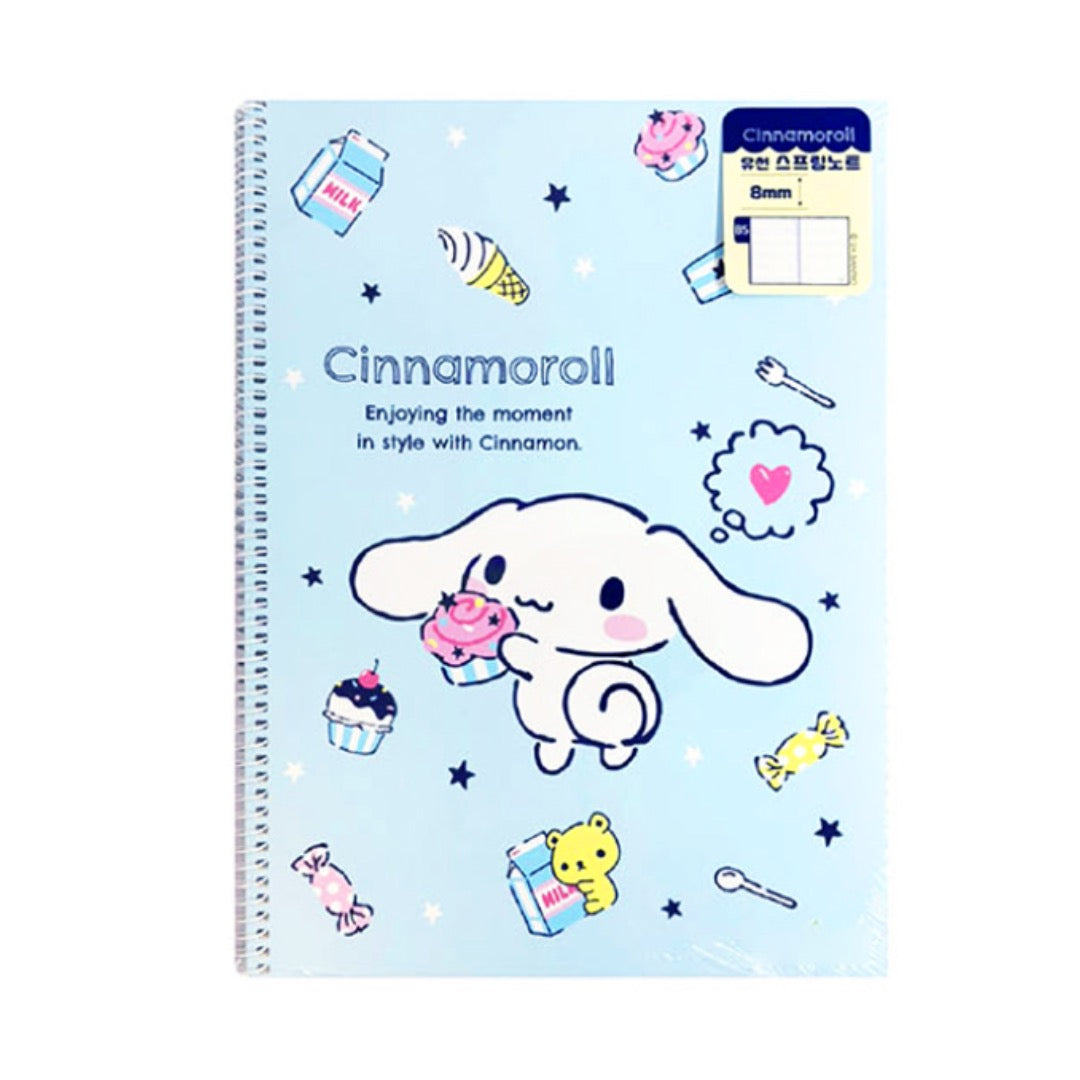 SANRIO CINNAMAROLL RINGED LINE NOTE 18.5CM X 25.7CM