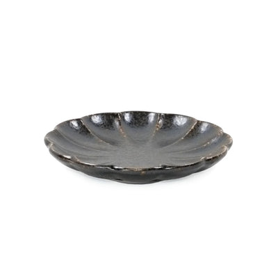 KIKKA DAISY BLACK KESSHO SALAD PLATE 6.6 INC DIA