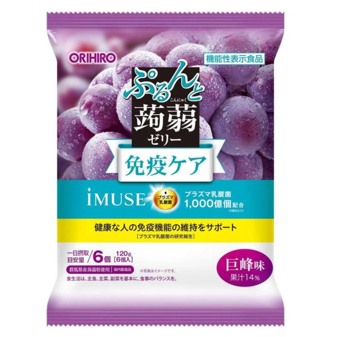ORIHIRO KONJAC JELLY GRAPE PLASMA ACID BACTERIA 6P