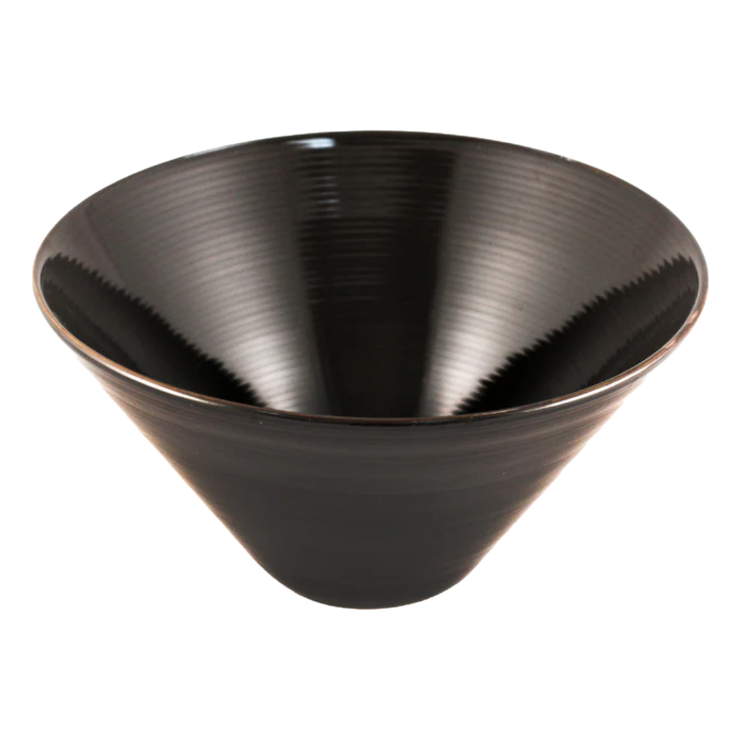 LINED BLACK NOODLE BOWL 52 FL OZ 8.3" DIA