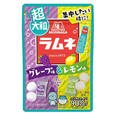 MORINAGA OTSUBU RAMUNE GRAPE&LEMON BAG