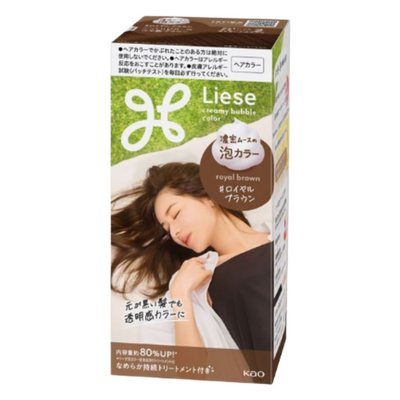 KAO LIESE CREAMY BUBBLE COLOR  ROYAL BROWN