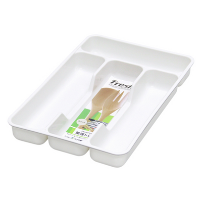 SANADA FRESH PLASTIC UTENSIL TRAY WHITE