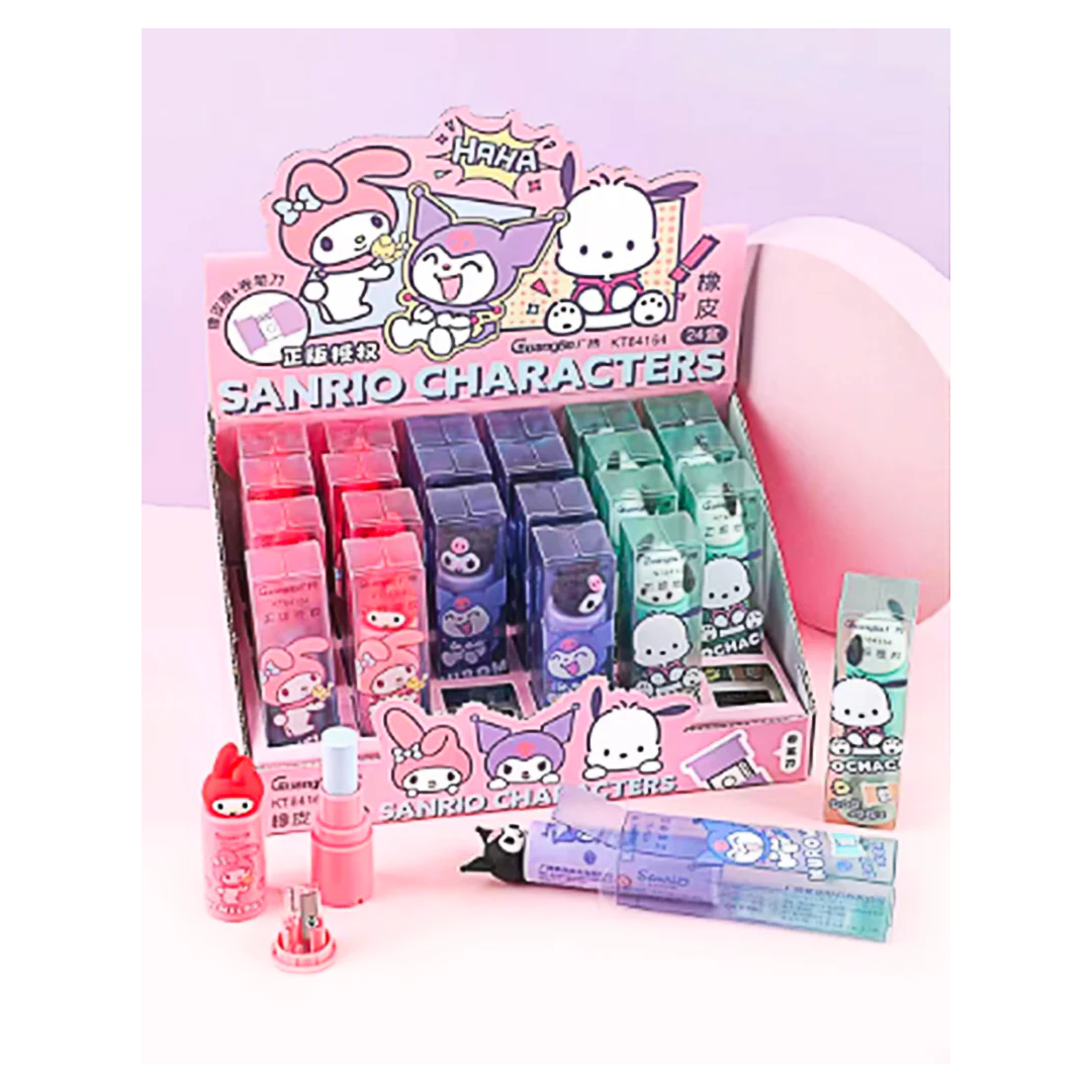 SANRIO CHARACTERS ERASER & SHARPENER SET