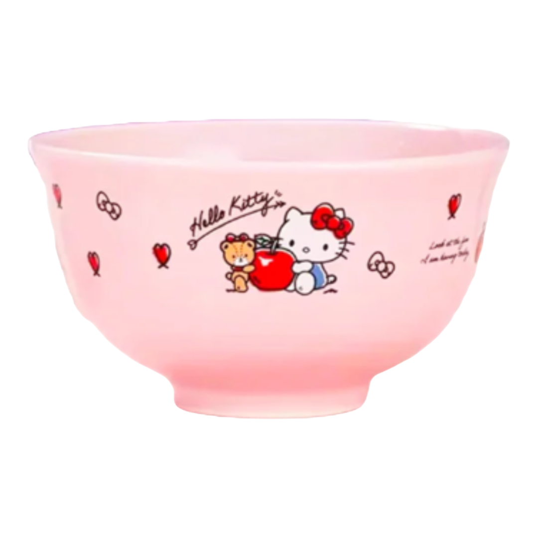 SANRIO HELLO KITTY CERAMIC CEREAL BOWL APPLE 12.7×6.8CM
