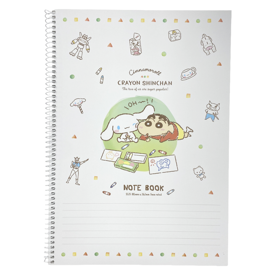 CINNAMOROLL × SHIN-CHAN RING NOTE 185×262MM