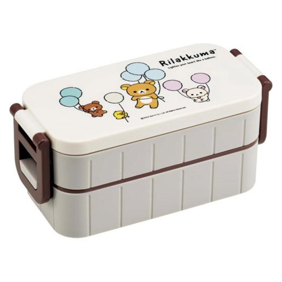 SKATER RILAKKUMA SLIM 2 TIER LUNCH BOX 600ML