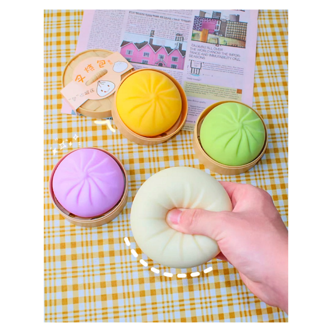 SQUISHY STRESS RELIEF TOY COLOR DUMPLING W/CASE