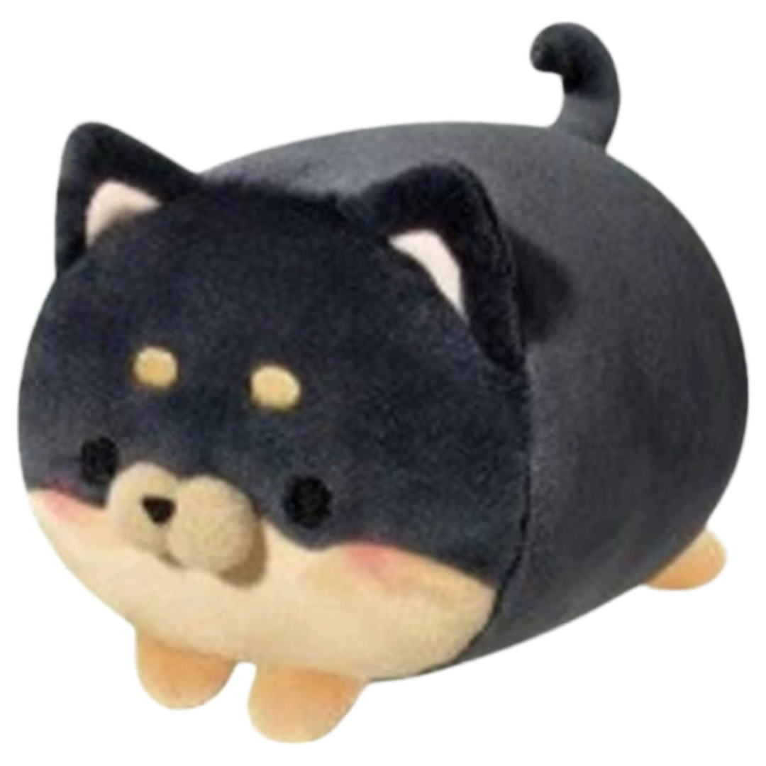 MOCHIFUWA ROLLING  STUFFED TOY MAMESHIBA BLACK 14CM
