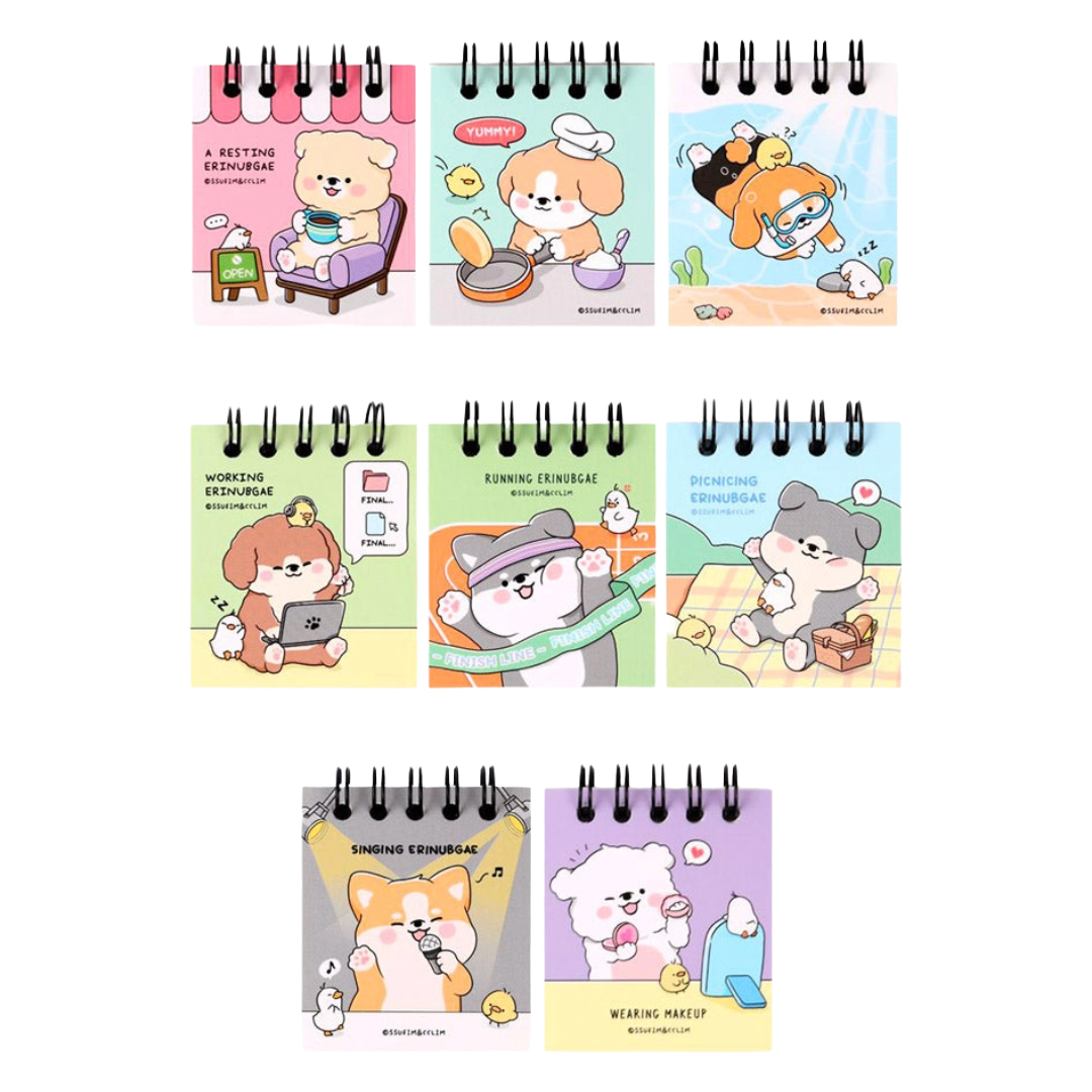 S&C MINI MEMO BOOK CUTE DOG 61×53mm