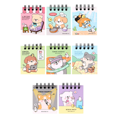 S&C MINI MEMO BOOK CUTE DOG 61×53mm