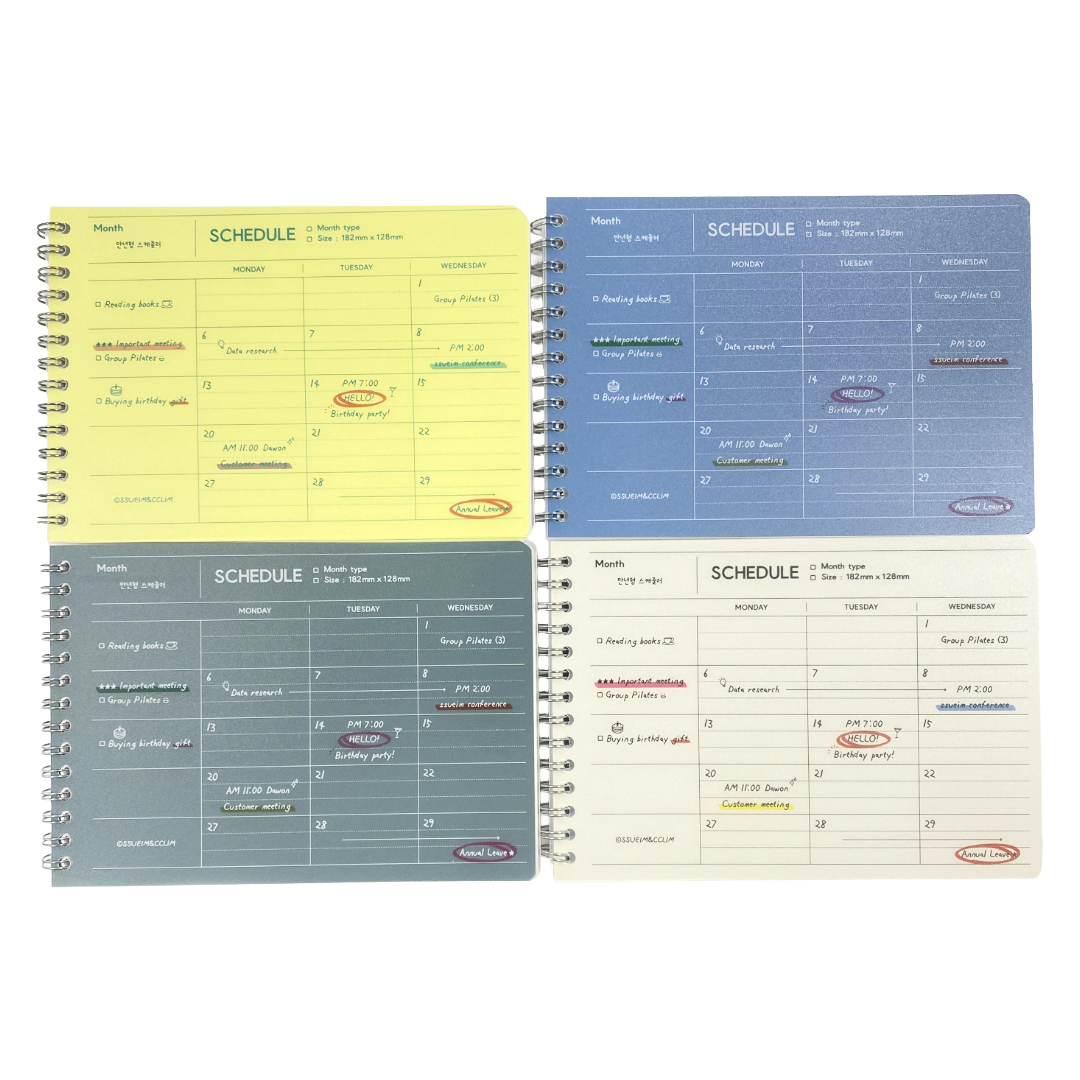 S&C MONTHLY SCHEDULER B6
