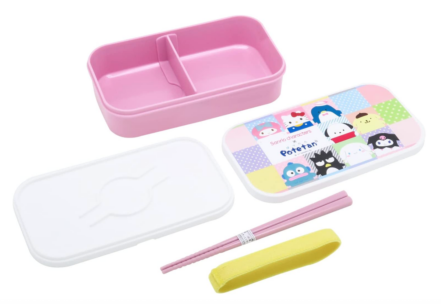 OSK SANRIO CHARACTERS X POTETAN SQUARE LUNCH BOX W/ CHOPSTICKS