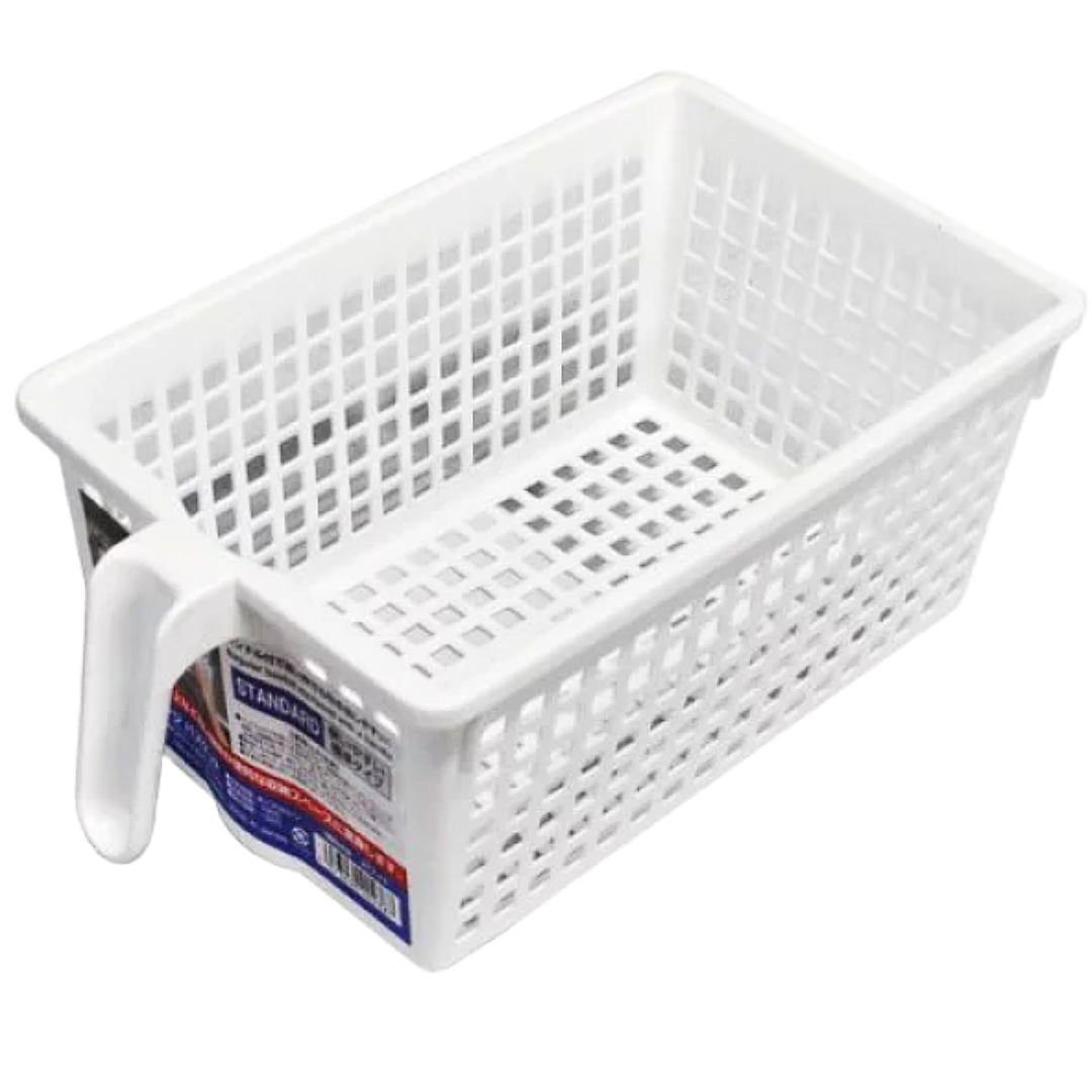 SANADA ARRANGE BASKET WITH HANDLE WHITE 159x277x111MM