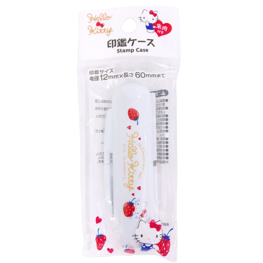 HELLO KITTY  STRAWBERRY STAMP CASE