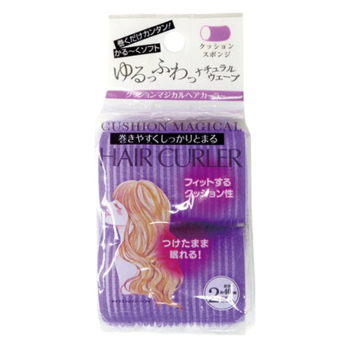 CUSHION HAIR CURLER 40MM 2P PURPLE