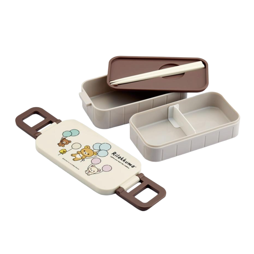 SKATER RILAKKUMA SLIM 2 TIER LUNCH BOX 600ML