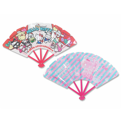 SANRIO WATER REPELLENT FAN 22 CM HELLO KITTY 50TH