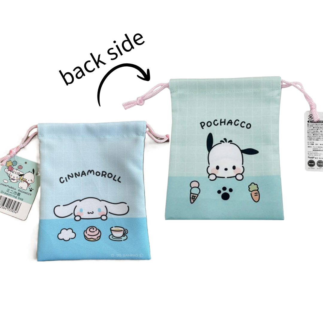 SANRIO MINI DRAWSTRING BAG CINNAMOROLL POCHACCO