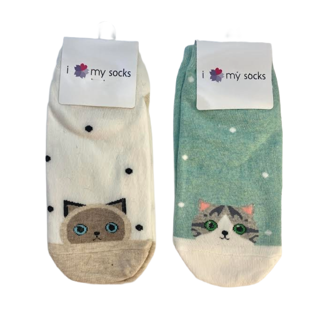 STARING CAT SOCKS